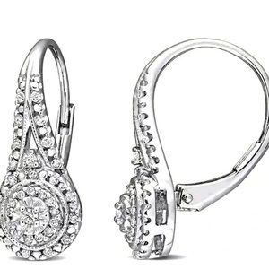 Dangle Luxurious silver crane earrings Stunning shine and Brilliance